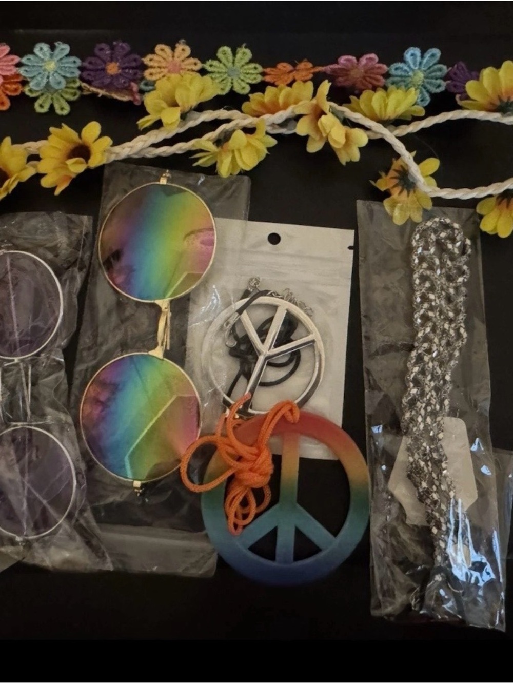 Unbranded Rainbow Peace Sign Necklace lot - Multicolor